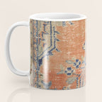 Vintage Woven Navy and Orange Coffee Mug Gallery Image 3