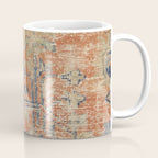 Vintage Woven Navy and Orange Coffee Mug Gallery Image 1