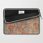 Vintage Woven Navy and Orange Laptop Sleeve Gallery Image 2