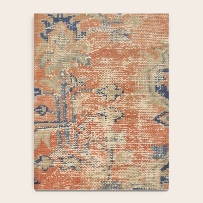 Vintage Woven Navy and Orange Notebook Gallery Image 4