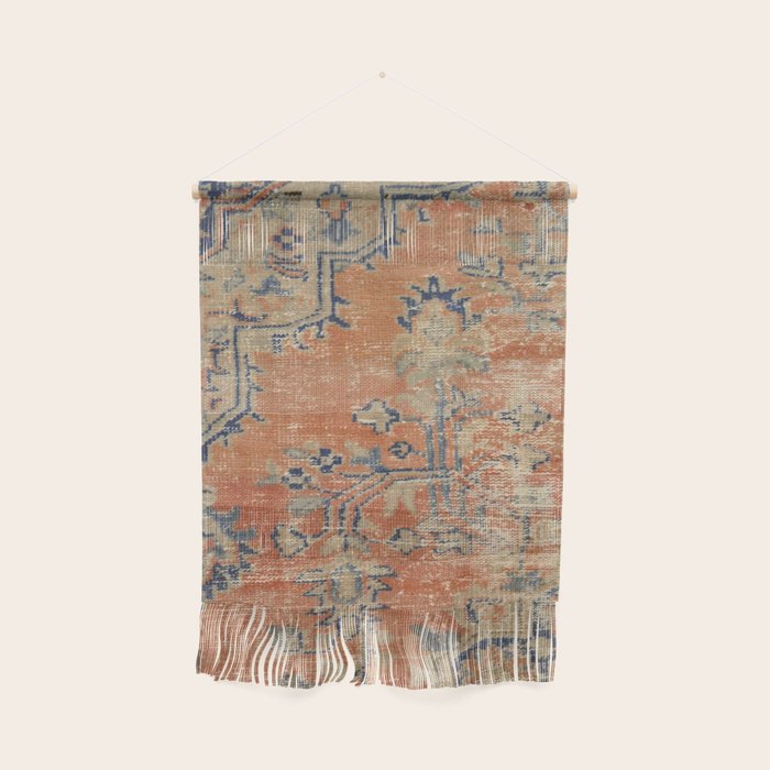 Vintage Woven Navy and Orange Wall Hanging Gallery Image 1