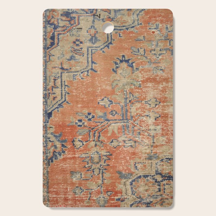 Vintage Woven Navy and Orange Cutting Board Gallery Image 1
