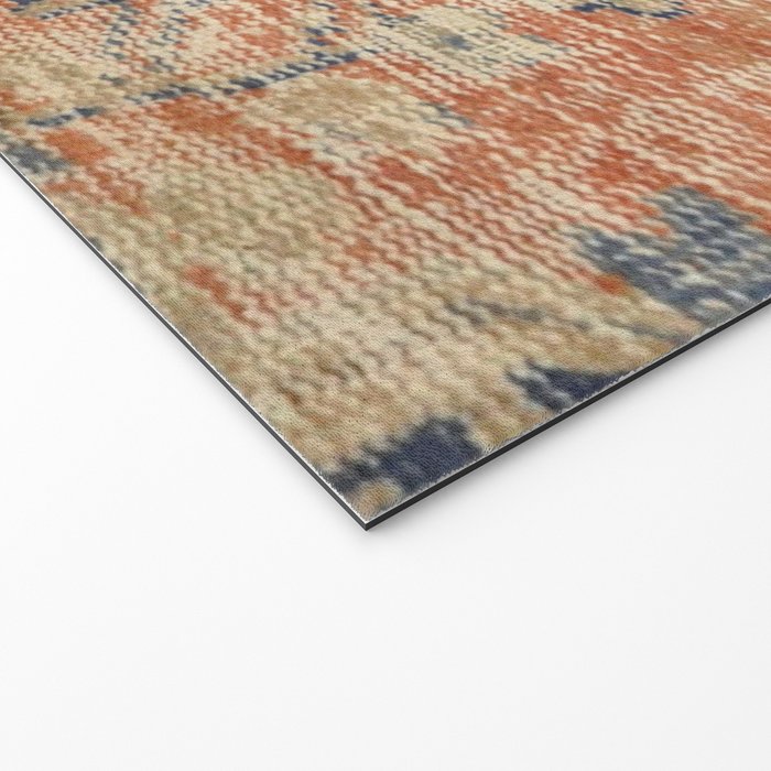 Vintage Woven Navy and Orange Welcome Mat Gallery Image 2