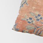 Vintage Woven Navy and Orange Pillow Sham Gallery Image 4
