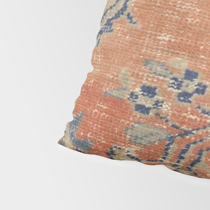 Vintage Woven Navy and Orange Pillow Sham Gallery Image 4