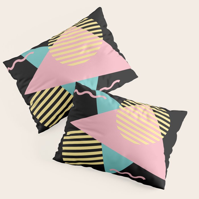 Memphis Pattern 28 / 80s - 90s Retro Pillow Sham Gallery Image 3