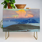 Japan Alps Vintage Beautiful Japanese Woodblock Print Hiroshi Yoshida Landscape Credenza Gallery Image 1