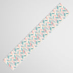 Herringbone Pattern - Cream Coral and Teal Table Runner Gallery Image 3
