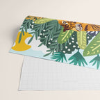 Awaken The Tiger Within Illustration, Wildlife Nature Wall Decor, Jungle Human Nature Connection Wrapping Paper Gallery Image 2