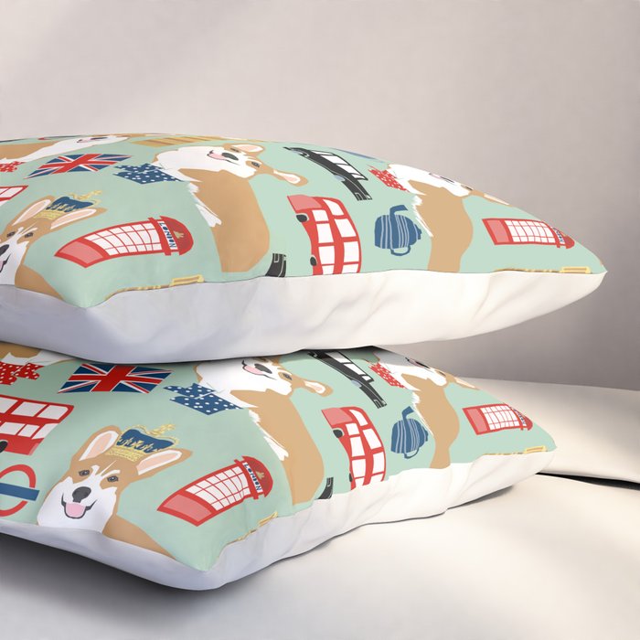 Welsh Corgi london england pattern cute corgis in britain dog breeds by pet friendly Pillow Sham Gallery Image 3