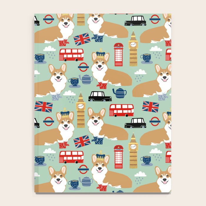 Welsh Corgi london england pattern cute corgis in britain dog breeds by pet friendly Notebook Gallery Image 4