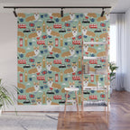 Welsh Corgi london england pattern cute corgis in britain dog breeds by pet friendly Wall Mural Gallery Image 1