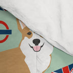 Welsh Corgi london england pattern cute corgis in britain dog breeds by pet friendly Comforter Gallery Image 4