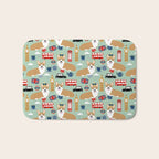 Welsh Corgi london england pattern cute corgis in britain dog breeds by pet friendly Bath Mat Gallery Image 1