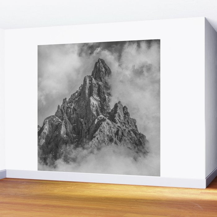 Dolomites Black and White Wall Mural Gallery Image 2