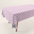 Check V - Lilac â Checkerboard Print Tablecloth Gallery Image 1