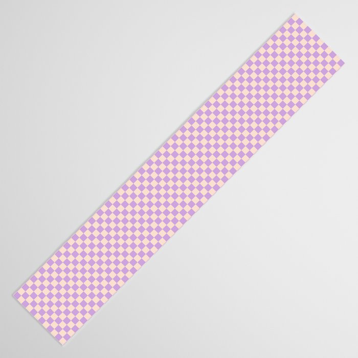 Check V - Lilac â Checkerboard Print Table Runner Gallery Image 3