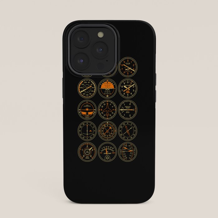 Aircraft Flight Instruments - Full Black iPhone Case Gallery Image 12