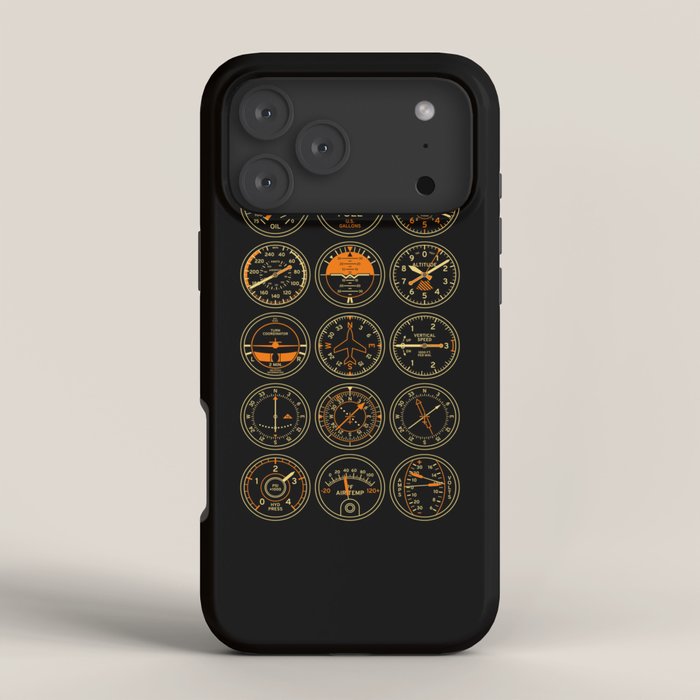 Aircraft Flight Instruments - Full Black iPhone Case Gallery Image 4