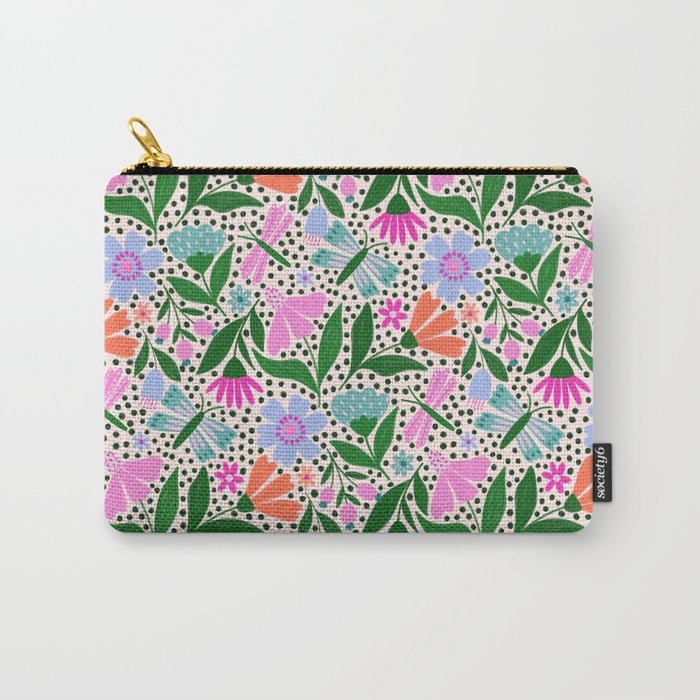 Summery Bright Floral  Carry All Pouch Gallery Image 1