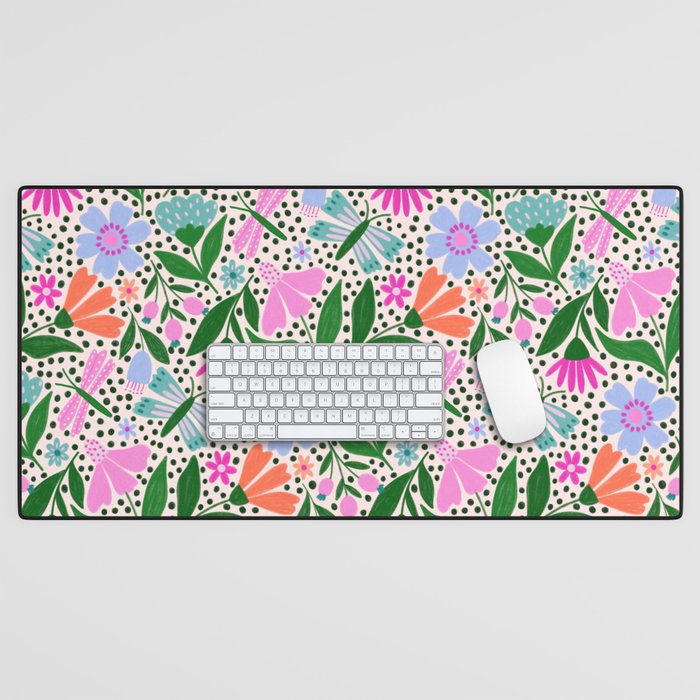 Summery Bright Floral  Desk Mat Gallery Image 1