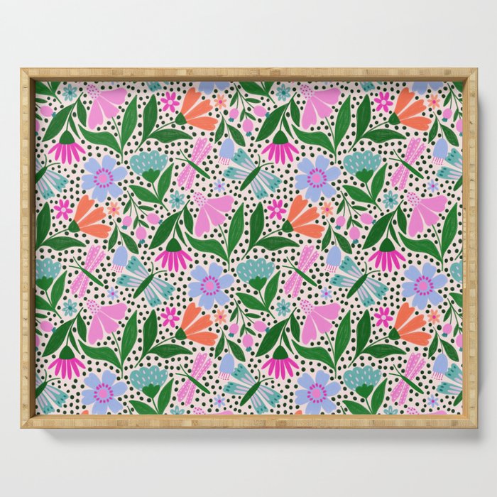 Summery Bright Floral  Serving Tray Gallery Image 1
