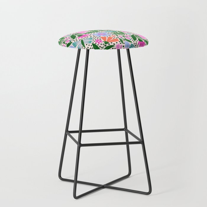 Summery Bright Floral  Stool Gallery Image 1