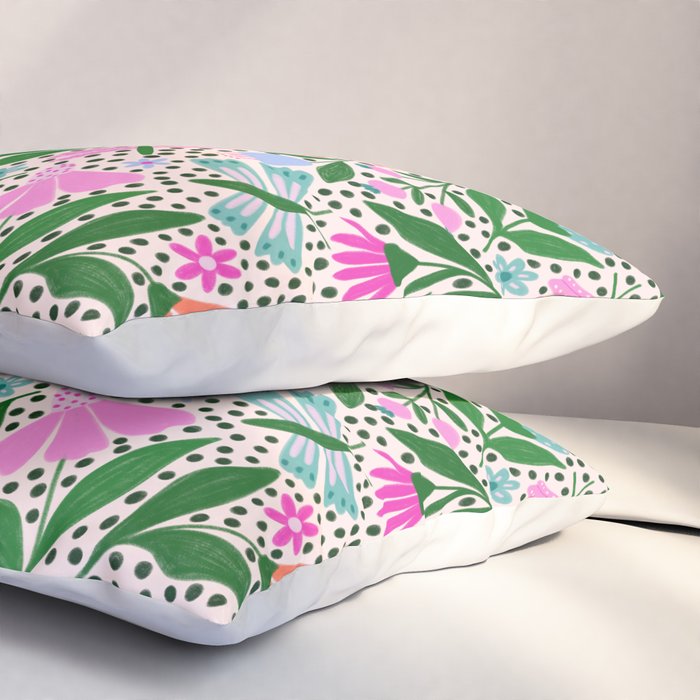 Summery Bright Floral  Pillow Sham Gallery Image 3
