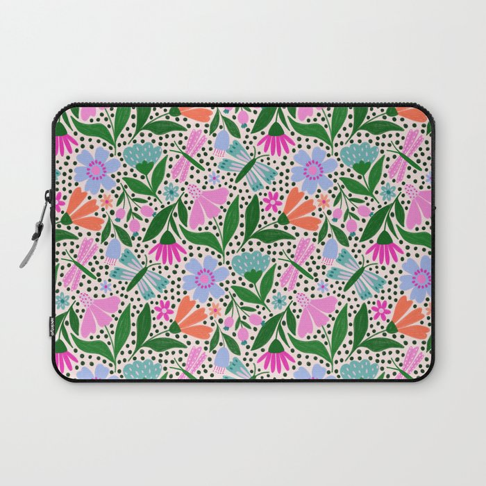 Summery Bright Floral  Laptop Sleeve Gallery Image 1