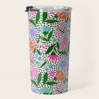 Summery Bright Floral  Travel Mug Gallery Image 3
