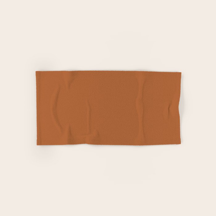 Burnt Orange Clay Solid Color Bath Towel Gallery Image 1