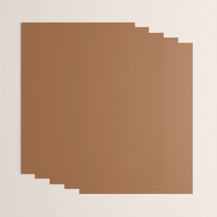 Burnt Orange Clay Solid Color Wrapping Paper Gallery Image 3