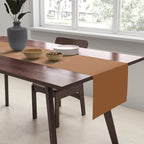 Burnt Orange Clay Solid Color Table Runner Gallery Image 2