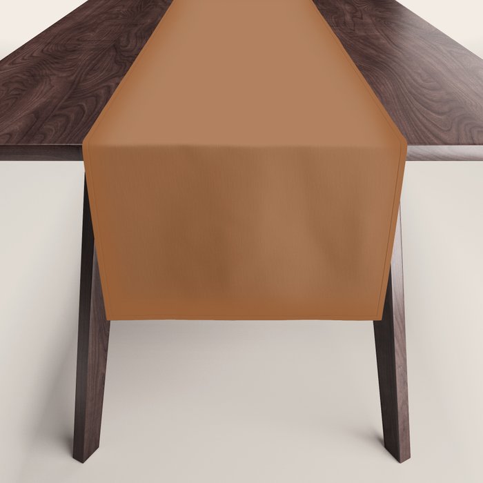 Burnt Orange Clay Solid Color Table Runner Gallery Image 1