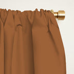 Burnt Orange Clay Solid Color Window Curtain Gallery Image 2