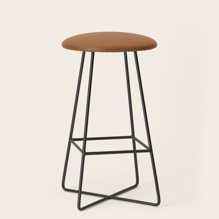 Burnt Orange Clay Solid Color Stool Gallery Image 1