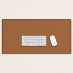 Burnt Orange Clay Solid Color Desk Mat Gallery Image 1