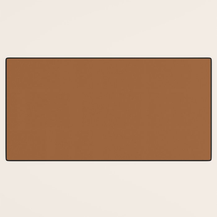Burnt Orange Clay Solid Color Desk Mat Gallery Image 3