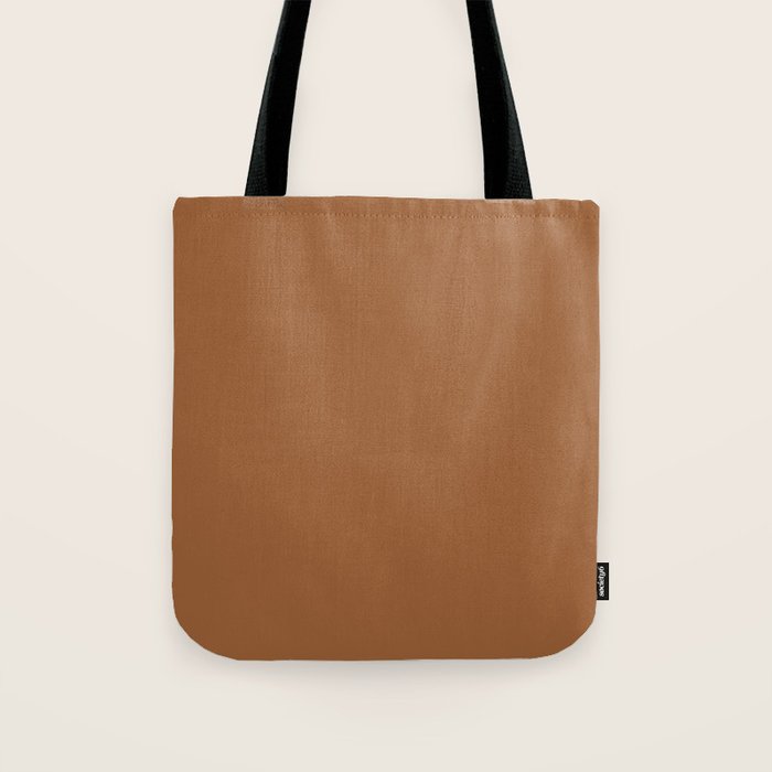 Burnt Orange Clay Solid Color Tote Bag Gallery Image 1