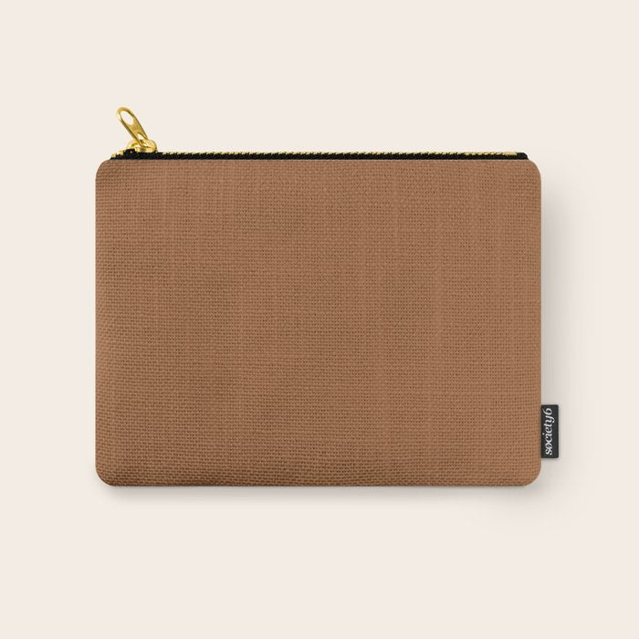 Burnt Orange Clay Solid Color Carry All Pouch