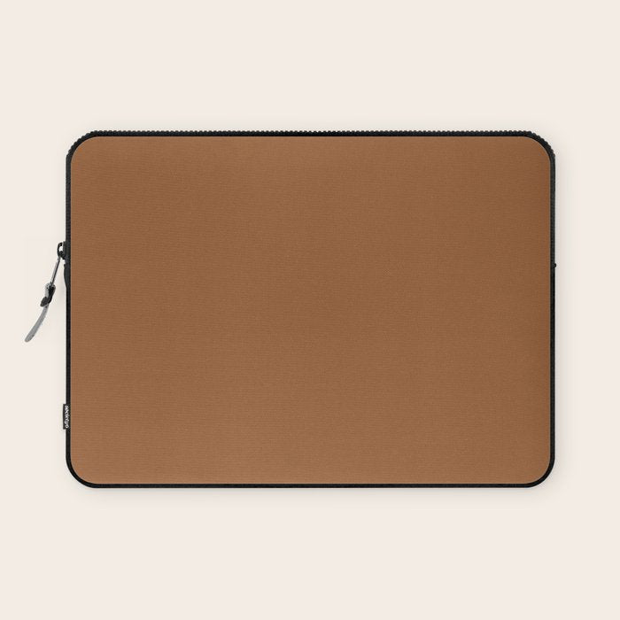 Burnt Orange Clay Solid Color Laptop Sleeve Gallery Image 1