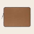 Burnt Orange Clay Solid Color Laptop Sleeve Gallery Image 1