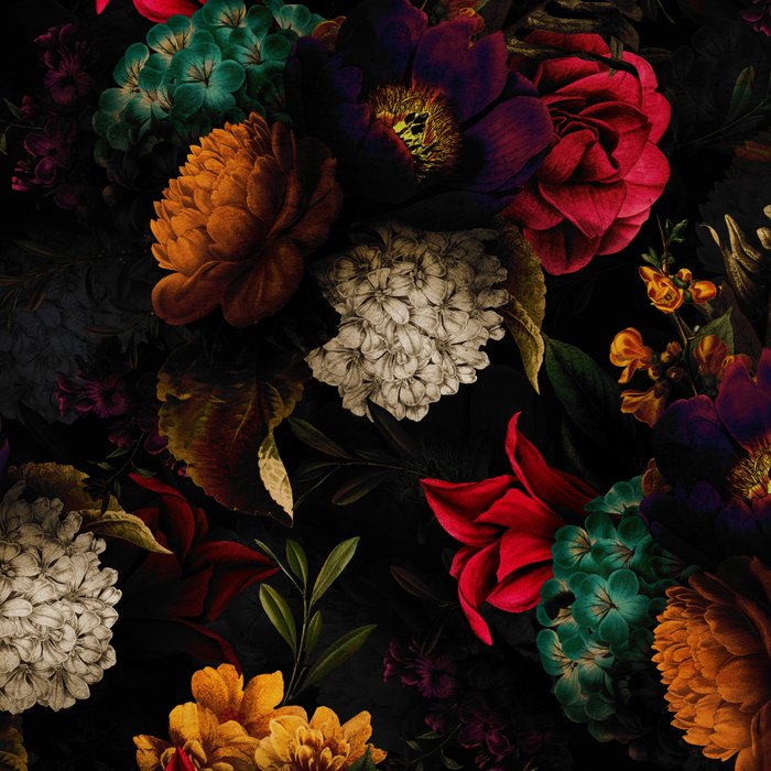 Midnight Hours Dark Vintage Flowers Garden Coffee Mug Gallery Image 2