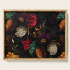 Midnight Hours Dark Vintage Flowers Garden Serving Tray Gallery Image 1