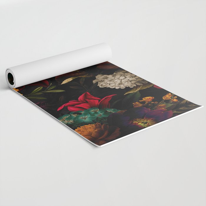 Midnight Hours Dark Vintage Flowers Garden Yoga Mat Gallery Image 2