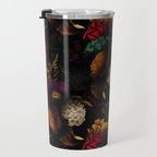 Midnight Hours Dark Vintage Flowers Garden Travel Mug Gallery Image 3