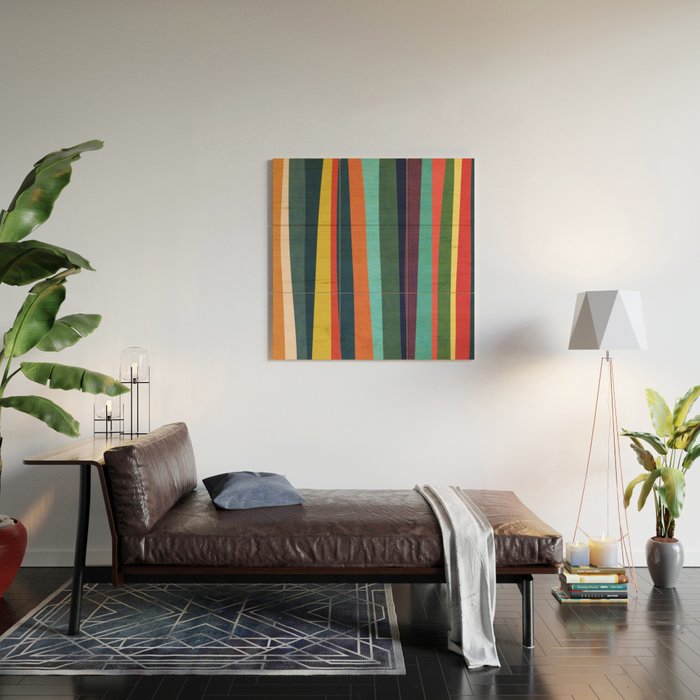 Mid-century zebra Wood Wall Art Gallery Image 2