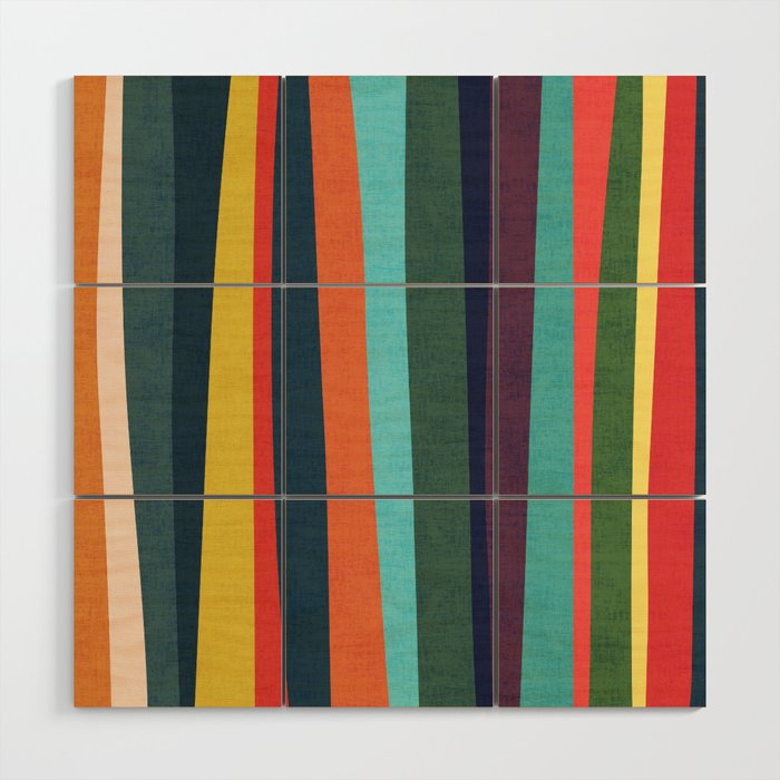 Mid-century zebra Wood Wall Art Gallery Image 1
