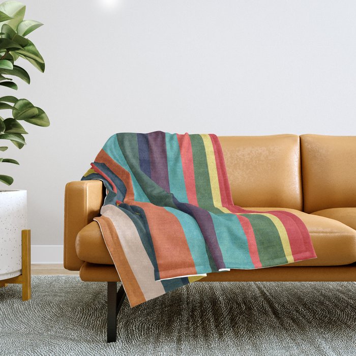 Mid-century zebra Throw Blanket Gallery Image 1