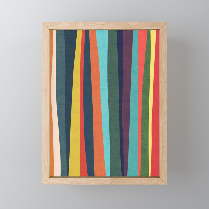 Mid-century zebra Mini Art Print Gallery Image 1
